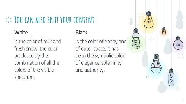 Colorful Light Bulbs Slides slide 8