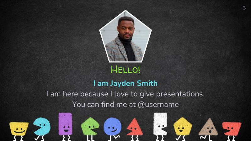 Cute Geometry Presentation Template slide 3