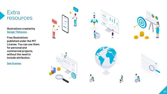 Blue Marketing Presentation Template slide 37