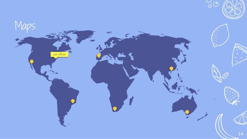 Colorful Fruits Slides slide 14*353054