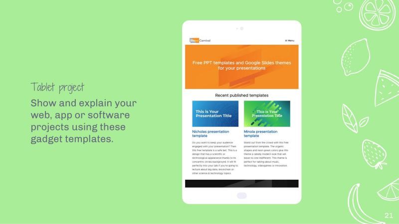 Colorful Fruits Slides slide 21*353078