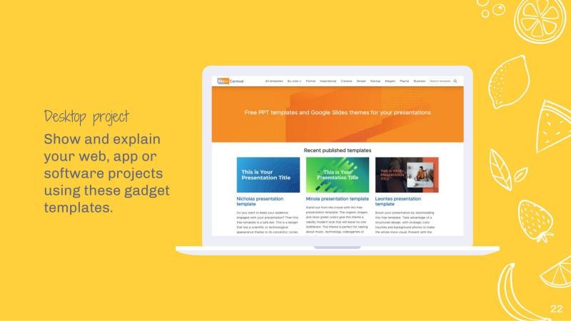 Colorful Fruits Slides slide 22*353071