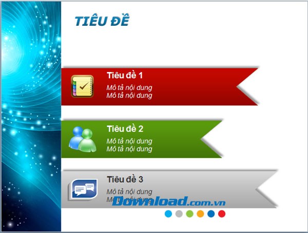 Mẫu template thiết kế cho giáo án điện tử