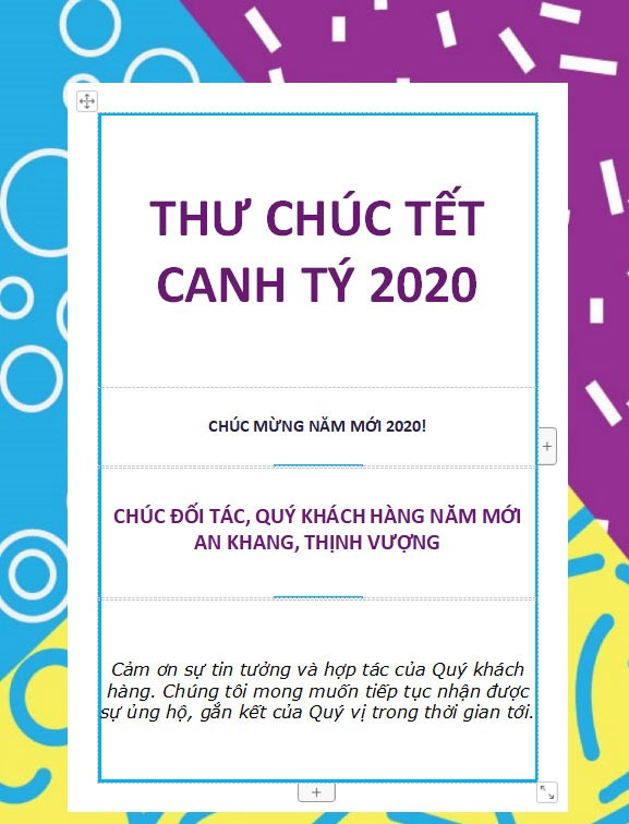 Thư chúc Tết Canh Tý 2020