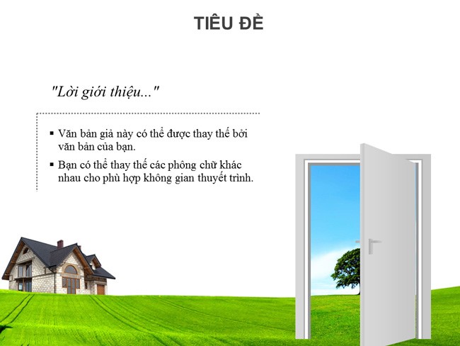 Mẫu trình chiếu chủ đề Thiên nhiên đẹp - Trang giới thiệu