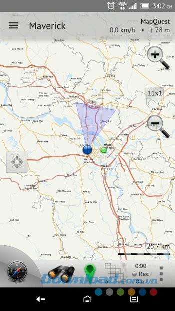 Xem bản đồ trên Maverick