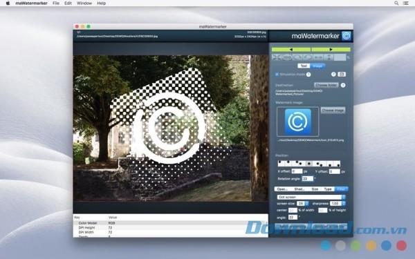 Tùy chỉnh hiệu ứng logo như ý cùng maWatermarker cho Mac