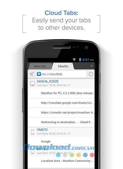Maxthon Cloud Browser cho Android