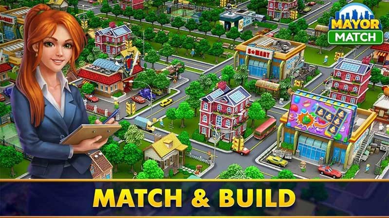 Xây dựng và kết hợp mọi thứ phù hợp trong Mayor Match