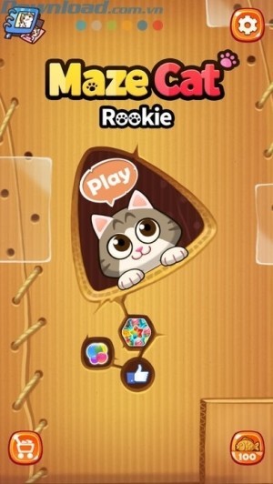 Chơi trò mê cung cùng chú mèo siêu đáng yêu