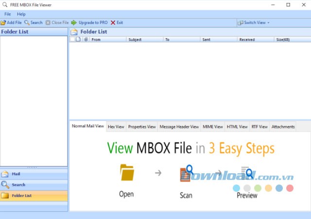 Quy trình đọc file MBOX