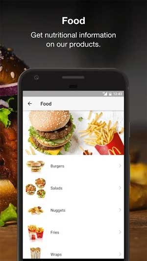 Nhanh chóng tìm thấy thông tin về toàn bộ món ăn đang bán tại McDonald