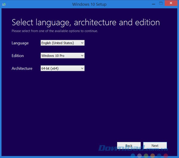 Các lựa chọn cập nhật