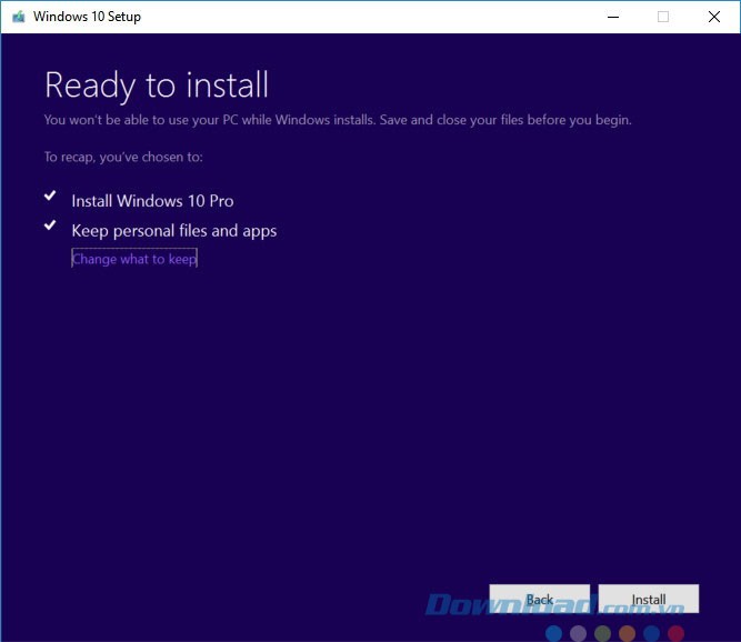 Bắt đầu cài đặt