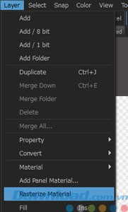 Các lựa chọn thao tác
