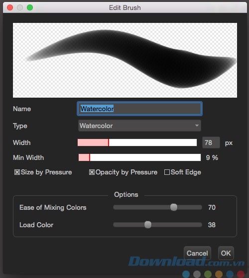 Cọ vẽ là công cụ quan trọng