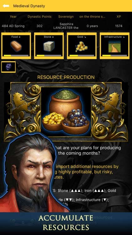 Tích lũy tài nguyên để phát triển vương quốc