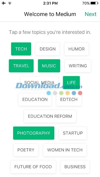 Chọn chủ đề quan tâm