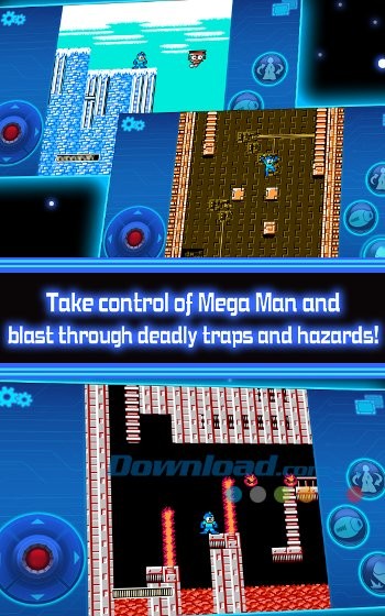 Điều khiển anh hùng chạy và bắn kẻ thù