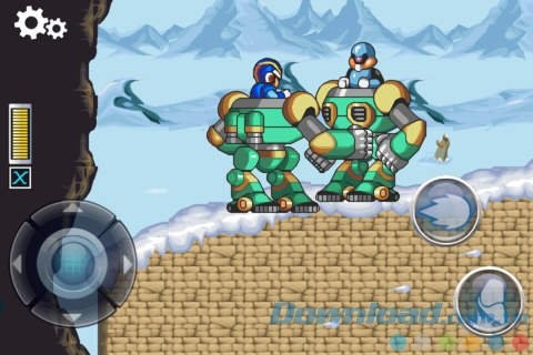 Sử dụng joystick ảo và nút bấm trực quan để điều khiển nhân vật