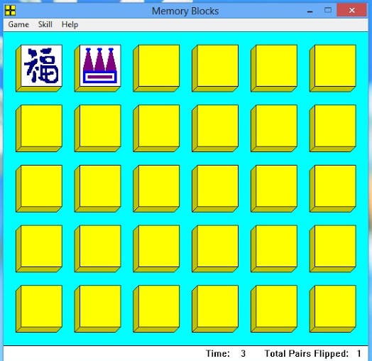 Tìm cặp hình trùng trong game Blocks