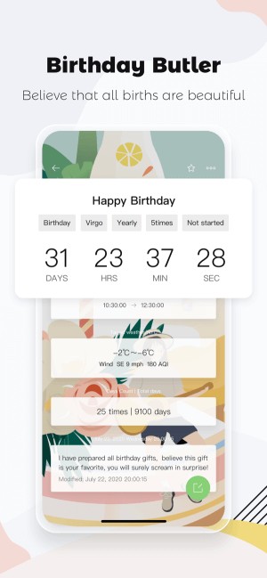 Nhắc nhở ngày sinh nhật