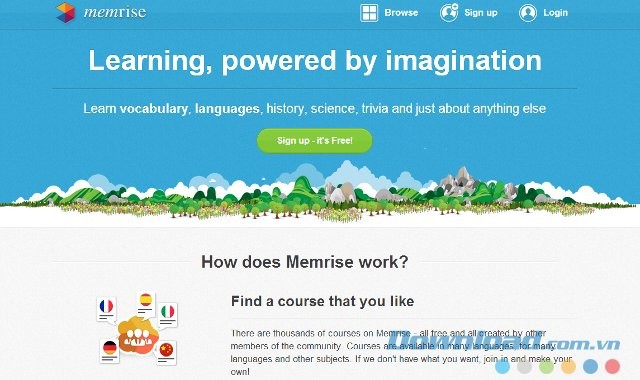 Đăng ký học miễn phí với web học ngoại ngữ Memrise