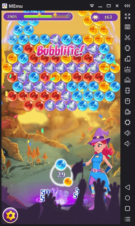 Chơi BubbleWitch bằng MEmu trên máy tính
