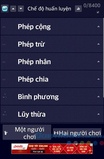 Chế độ huấn luyện