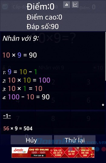 Giao diện giải toán