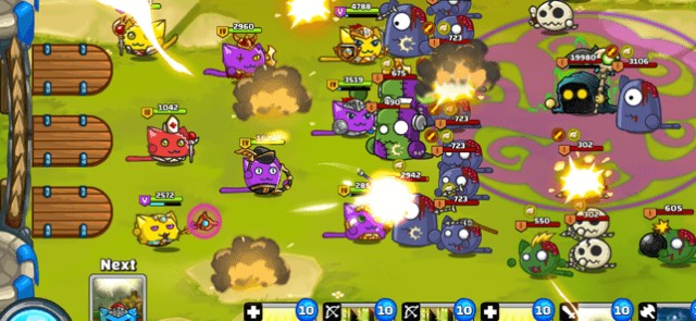 Tham gia cuộc đại chiến loài mèo với zombie trong game Meowar