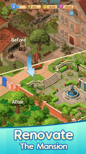 Cải tạo dinh thự lộng lẫy trong game Merge Mansion
