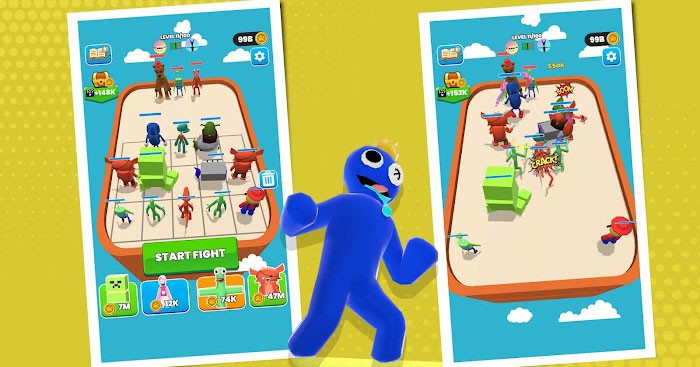 Tham gia cuộc chiến hipwj nhất vui nhộn trong Merge Master: Rainbow Friends