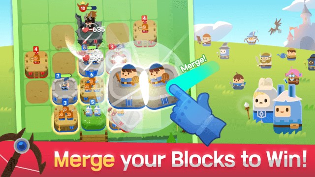 Hợp nhất các khối quân đội để giành chiến thắng trong game Merge Tactics: Kingdom Defense