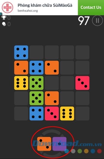 Khu vực xuất hiện khối trong Merged