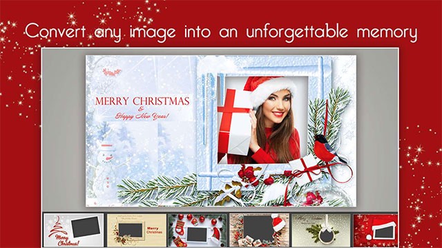 Lồng ảnh vào khung Giáng Sinh