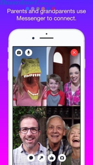 Kết nối với tài khoản Messenger của người lớn