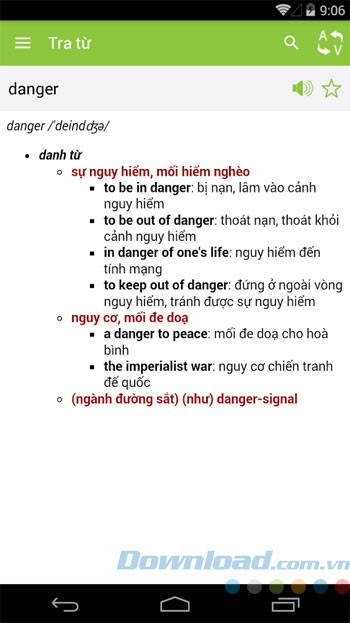 Tra từ vựng Anh - Việt