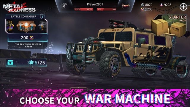 Chọn cỗ xe chiến đấu và trang bị những loại vũ khí uy lực