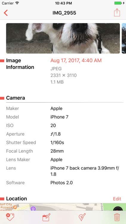 Dữ liệu EXIF cung cấp mọi thông tin liên quan đến ảnh