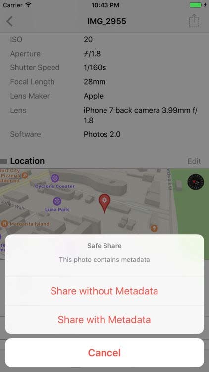 Metapho cho phép bạn chia sẻ ảnh không có siêu dữ liệu