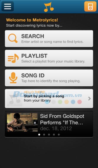 MetroLyrics cho iOS