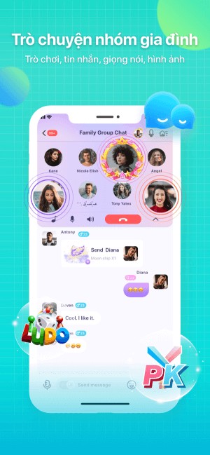 Trò chuyện nhóm vui nhộn