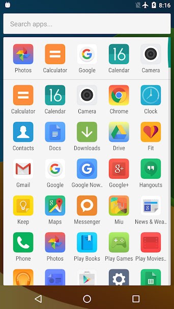 Mi Launcher hỗ trợ quản lý toàn bộ app