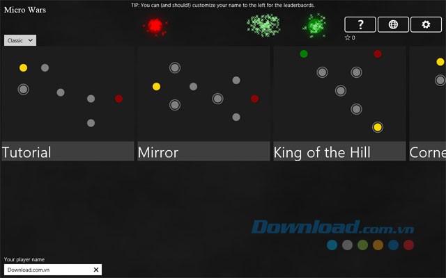 Các lựa chọn level