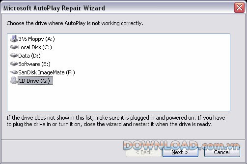 Microsoft AutoPlay Repair Wizard
