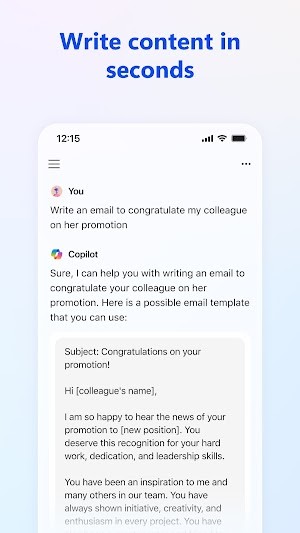 Viết nội dung trong vài giây