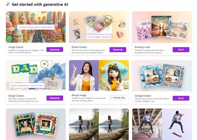 MS Designer có rất nhiều lựa chọn thiết kế để đáp ứng mọi nhu cầu của bạn