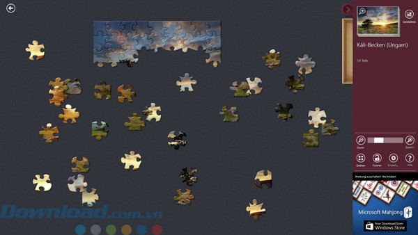 Giao diện game Microsoft Jigsaw