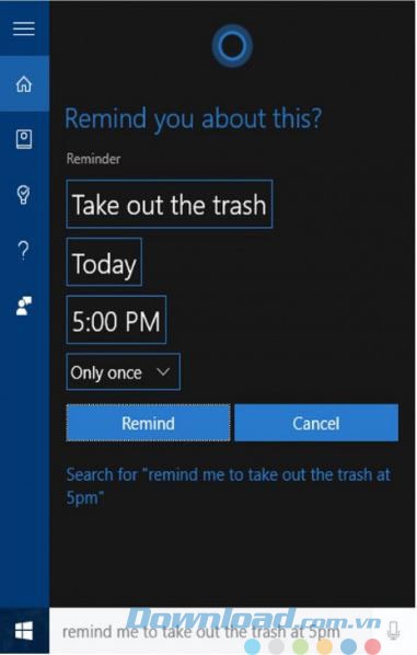 Thêm lịch bằng Cortana
